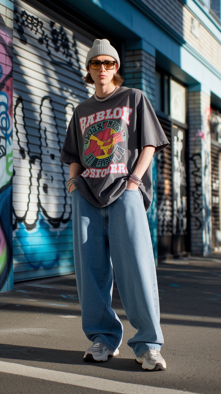 2000s Fashion Outfits Baggy Jeans: The Comeback Trend outfit idea