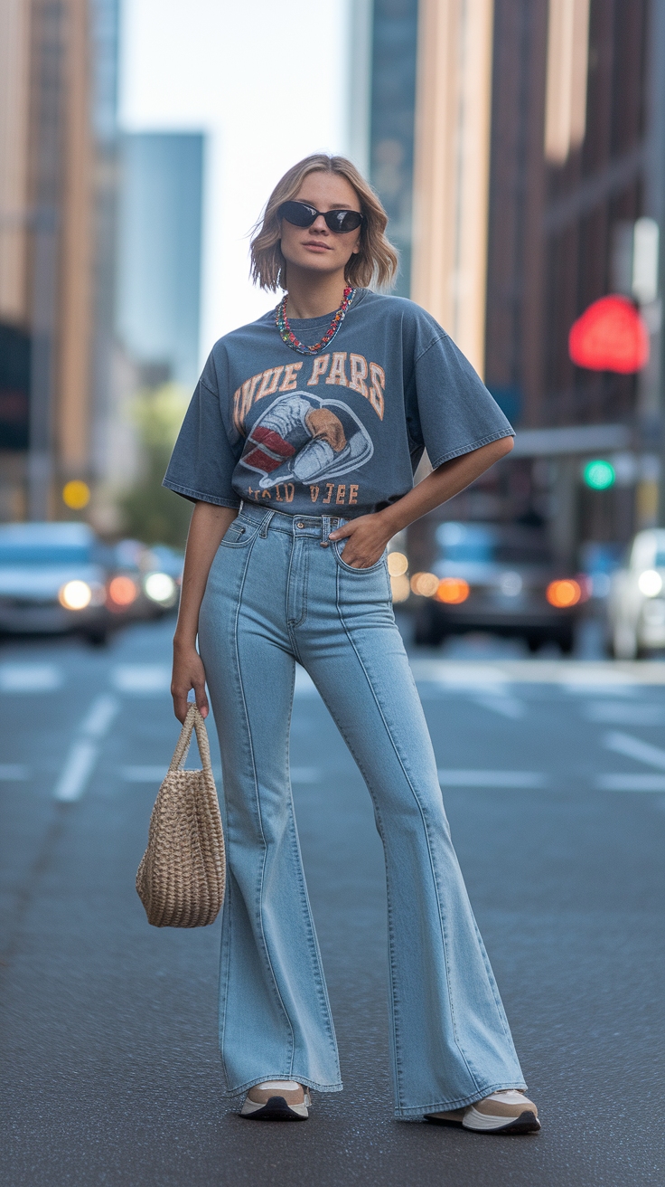 H2: Why 90s Fashion Flared Jeans Are Back in Vogue outfit idea