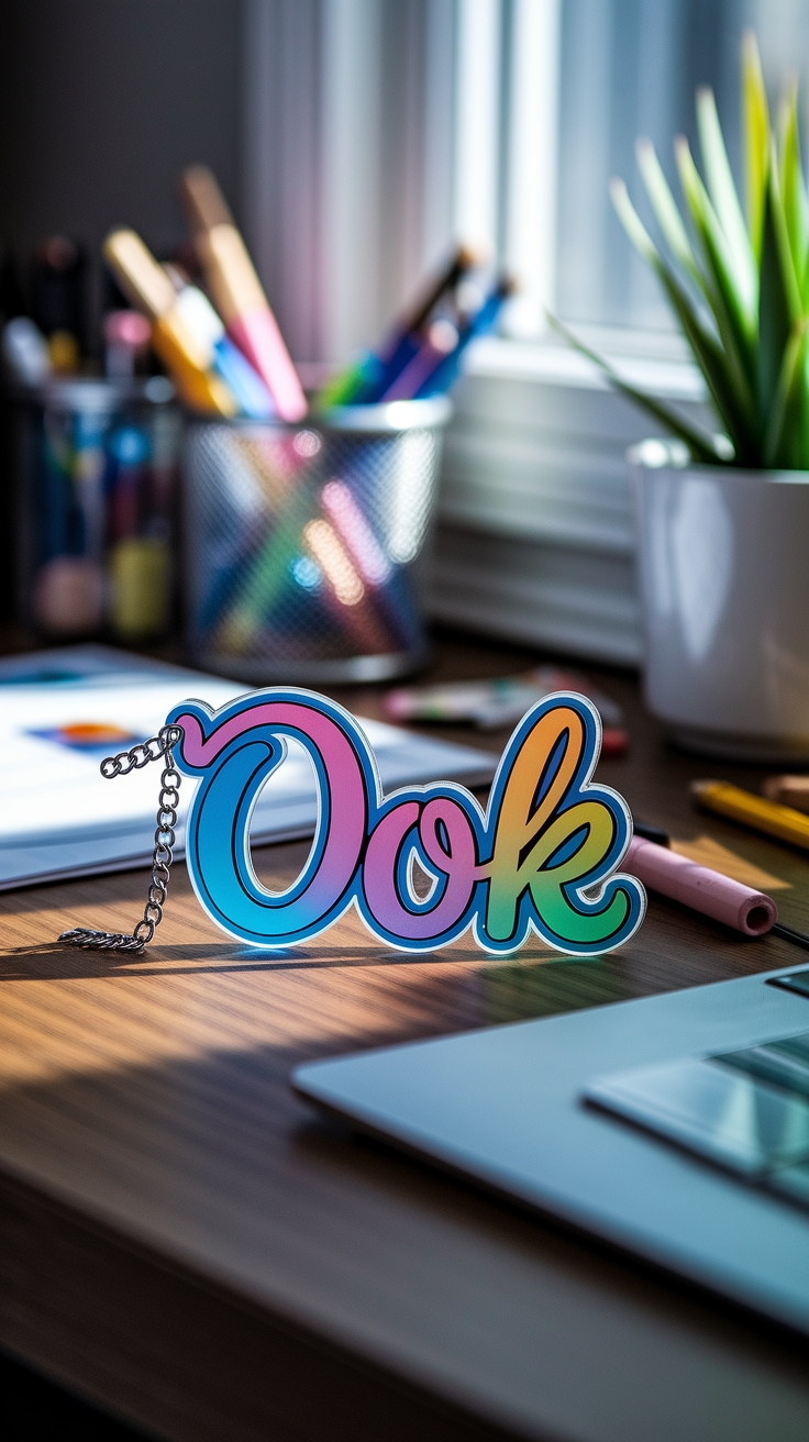 Acrylic Name Keychain: Personalize Your Accessories outfit idea