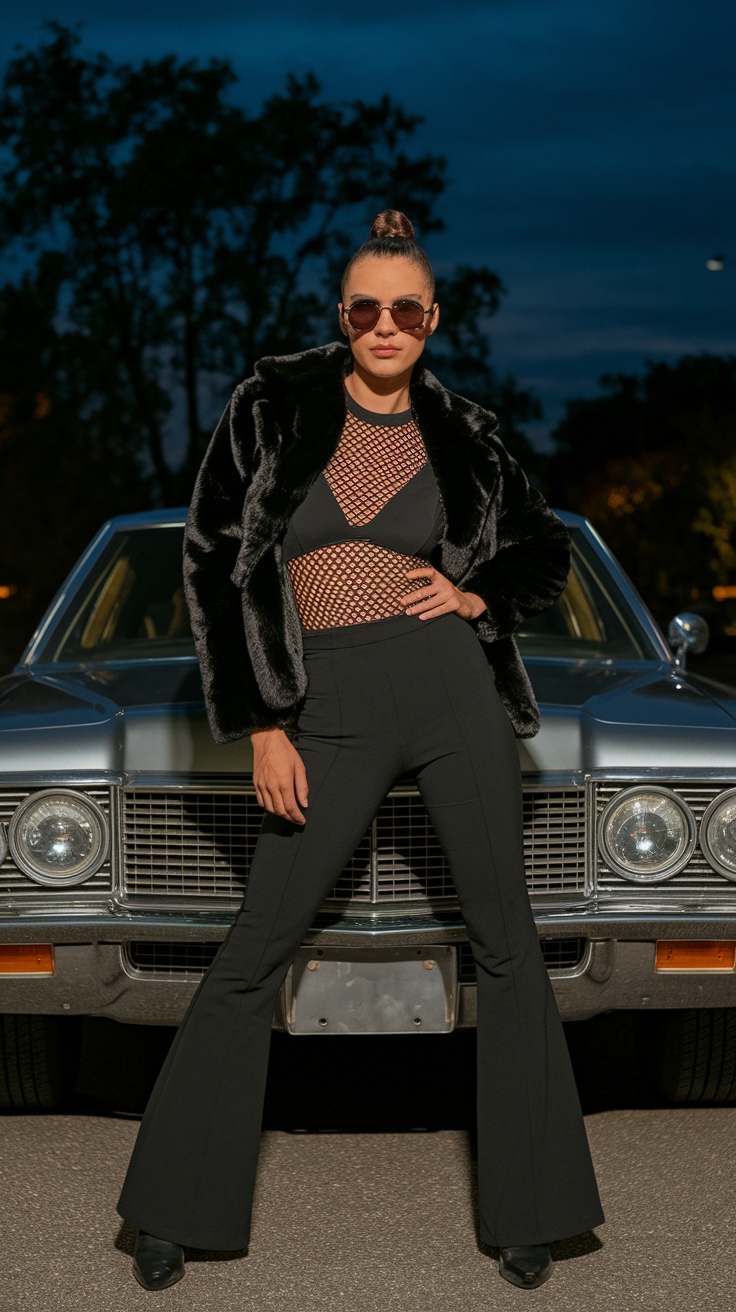 All Black Retro Outfit: Effortlessly Cool Vibes outfit idea