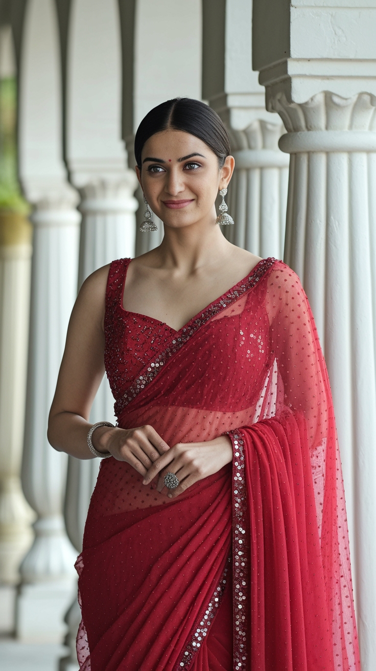Anushka Sharma Red Saree: Timeless Elegance Unveiled outfit idea