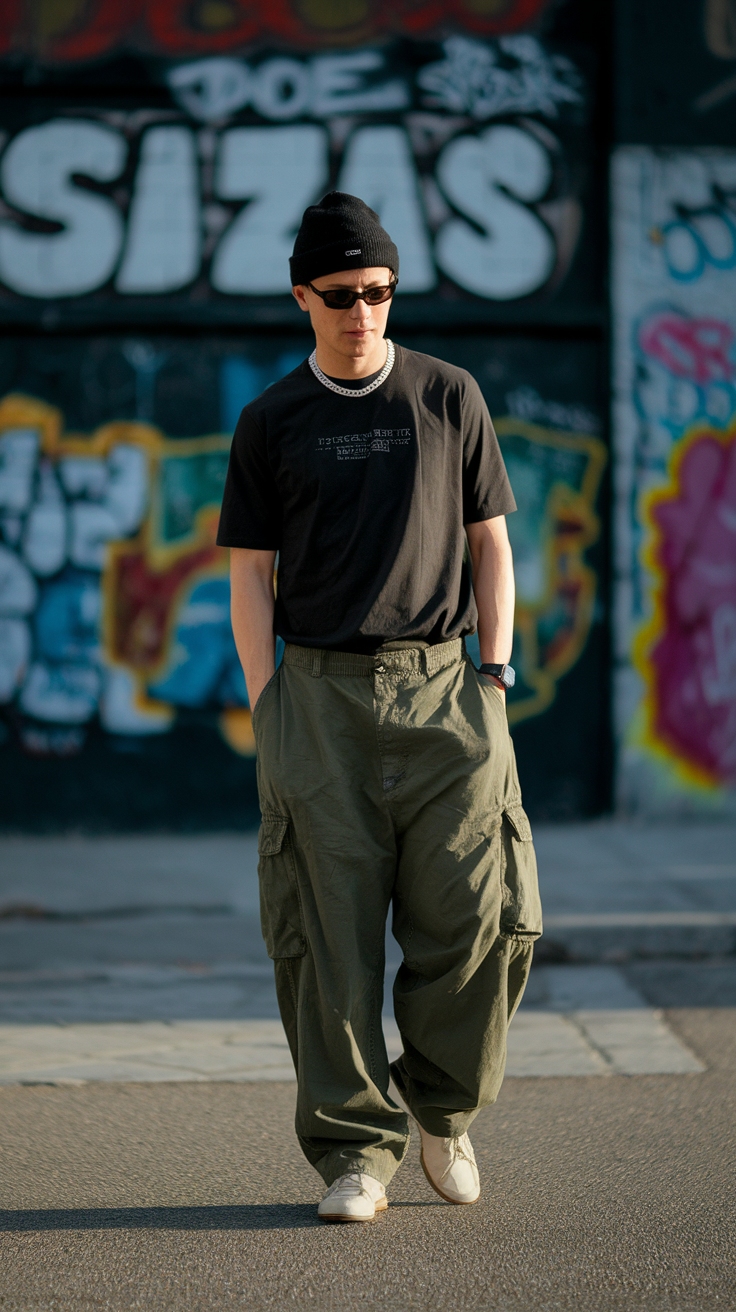 Best Baggy Cargo Pants Outfit Men for Casual Days outfit idea