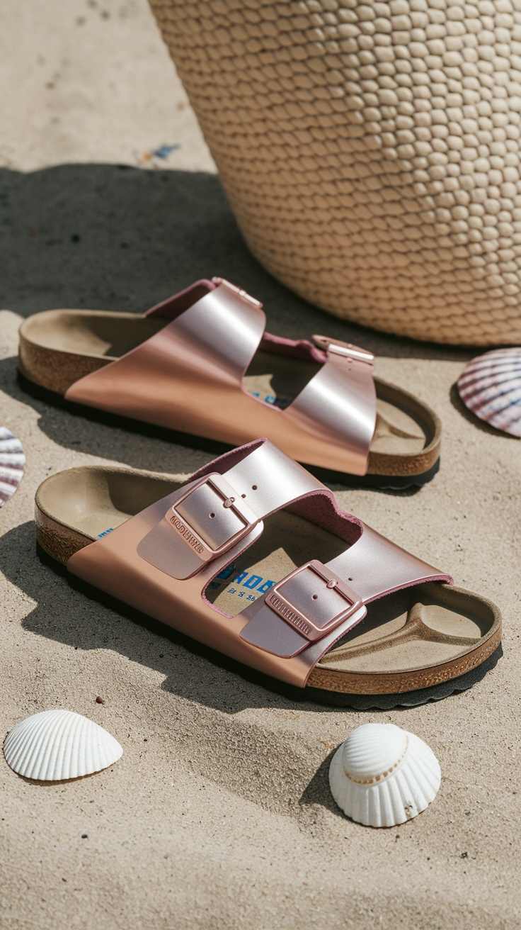 Birkenstock Metallic: The Perfect Summer Footwear outfit idea