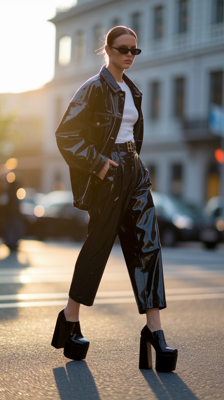 Black Platform Shoes: Elevate Your Look with Style outfit idea