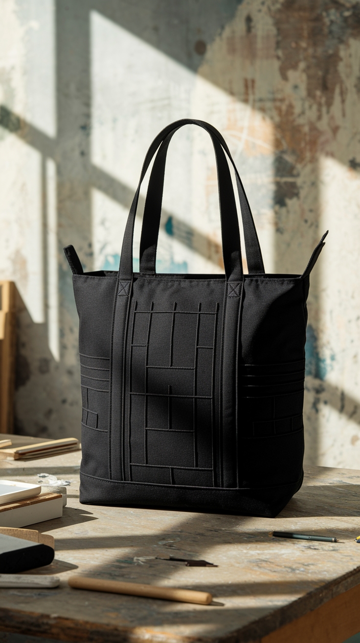 Black Tote Bag Design Ideas for Every Fashionista outfit idea