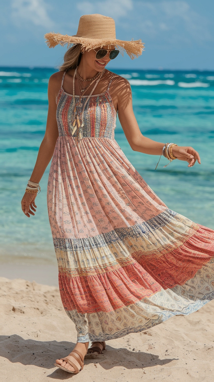 Embrace Elegance with a Boho Maxi Dress outfit idea