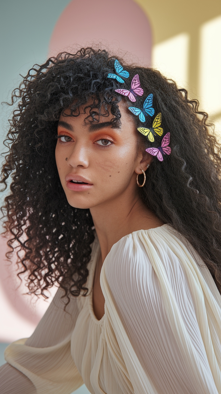 Styling Butterfly Clips Curly Hair for a Chic Look outfit idea