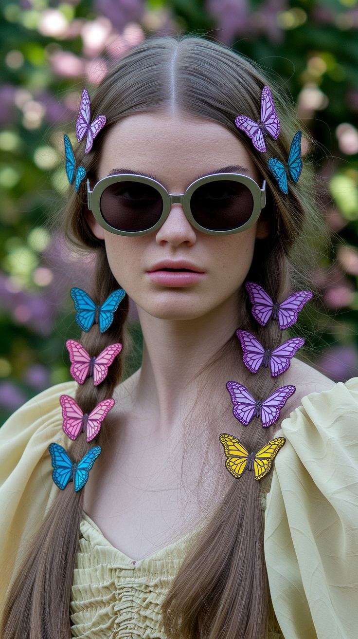 Butterfly Hair Clips: A Fun Twist for Your Hairstyle outfit idea