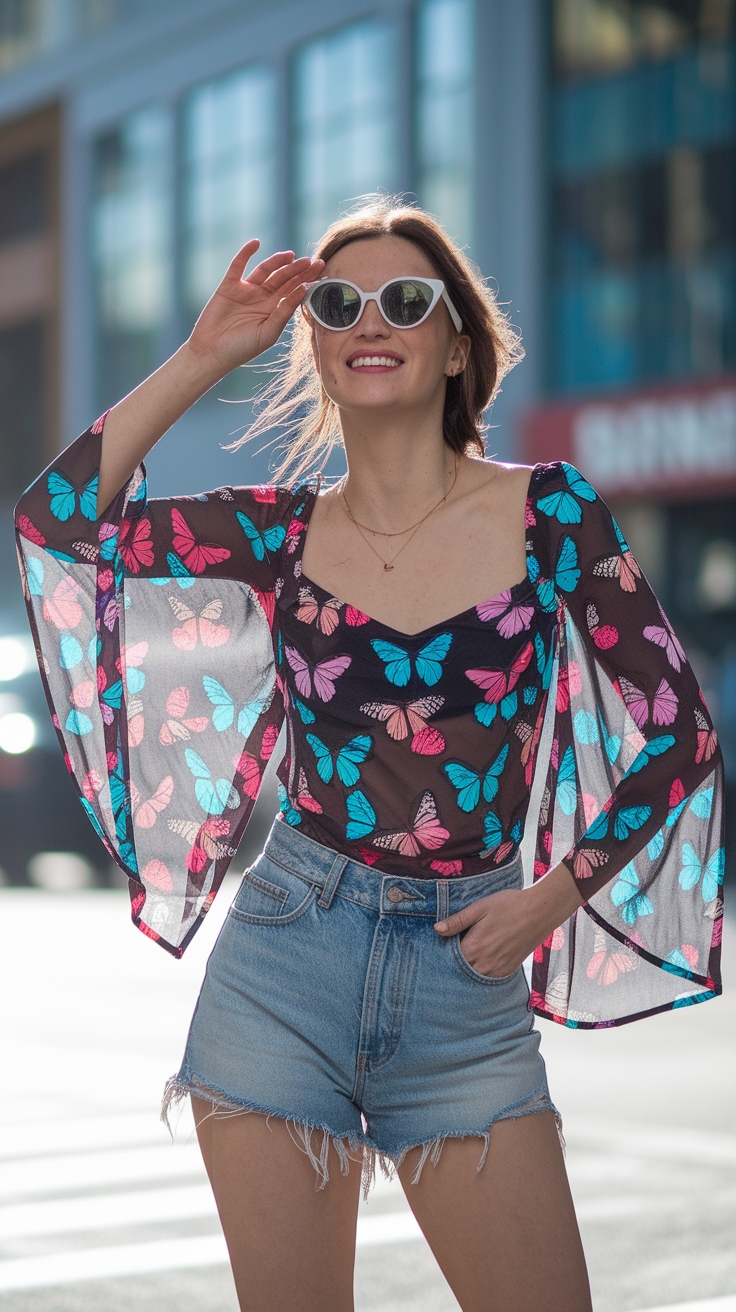 Fashionable Butterfly Tops for Women This Season outfit idea