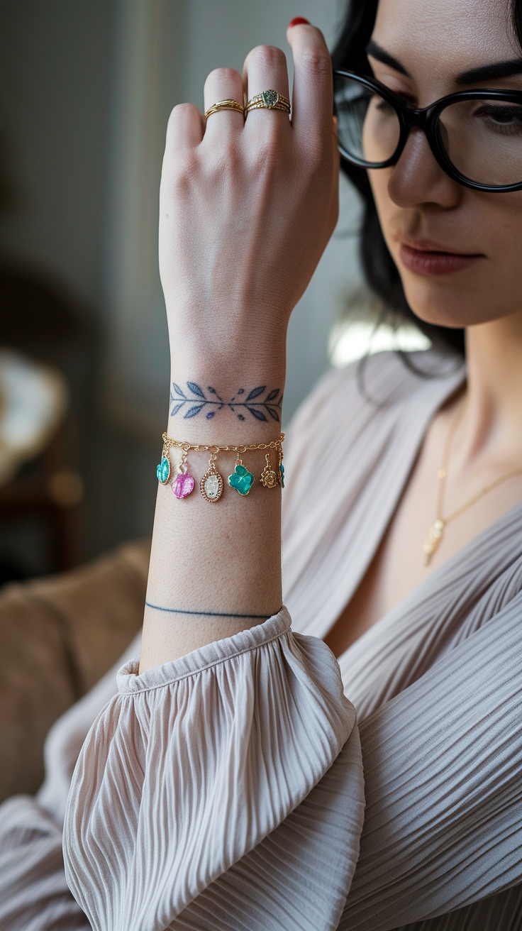 Charm Bracelet Tattoo for Women: A Unique Expression outfit idea