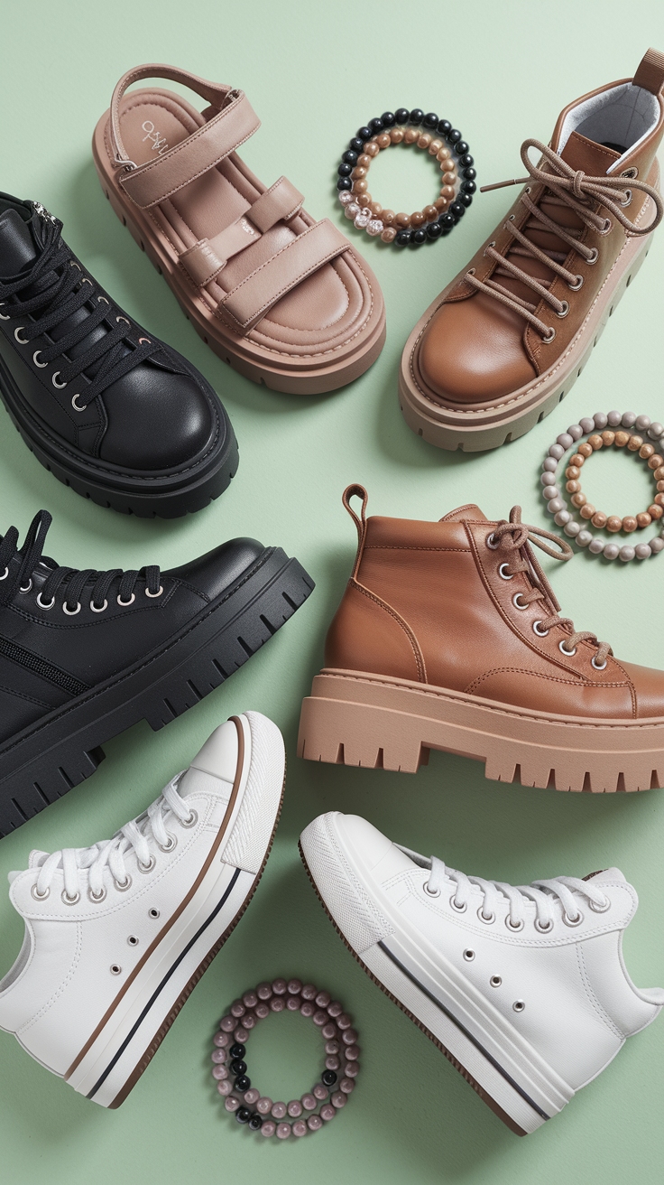 Trendy Chunky Platform Footwear for Comfort outfit idea