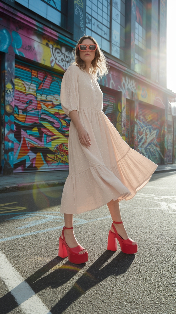 Chunky Platform Heels for a Fashion-Forward Look outfit idea