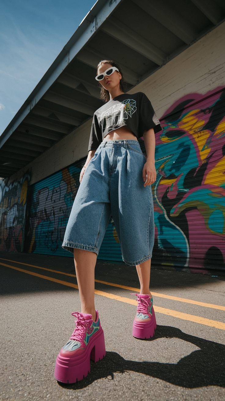 Chunky Platform Shoes Outfit for Added Height and Style outfit idea