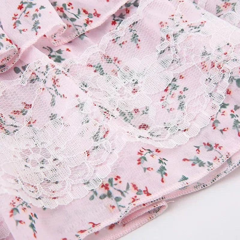 Coquette Floral Ruffled Mini Skirt Coquette Floral Ruffled Mini Skirt