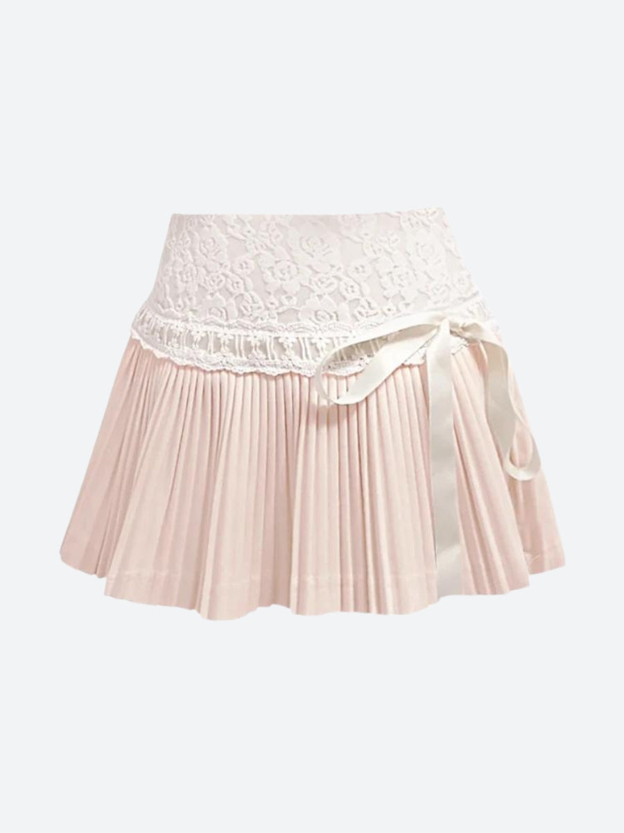 Coquette Lace Pleated Mini Skirt Coquette Lace Pleated Mini Skirt