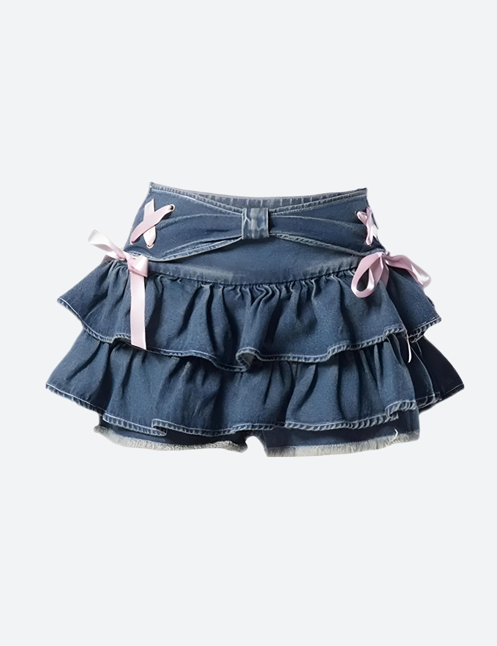 Coquette Low Rise Denim Mini Skort Coquette Low Rise Denim Mini Skort
