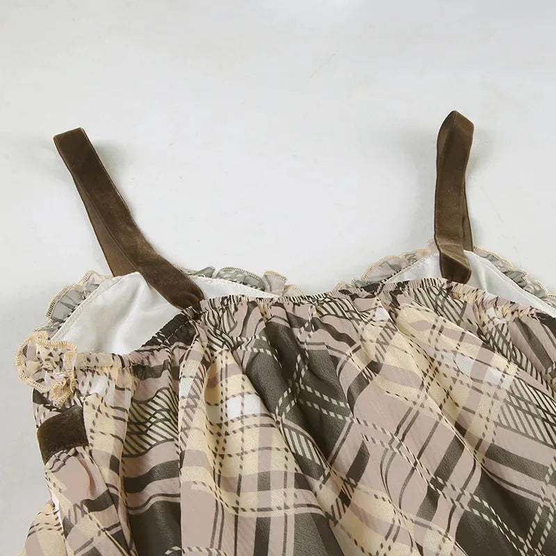Coquette Plaid Mini Dress Coquette Plaid Mini Dress