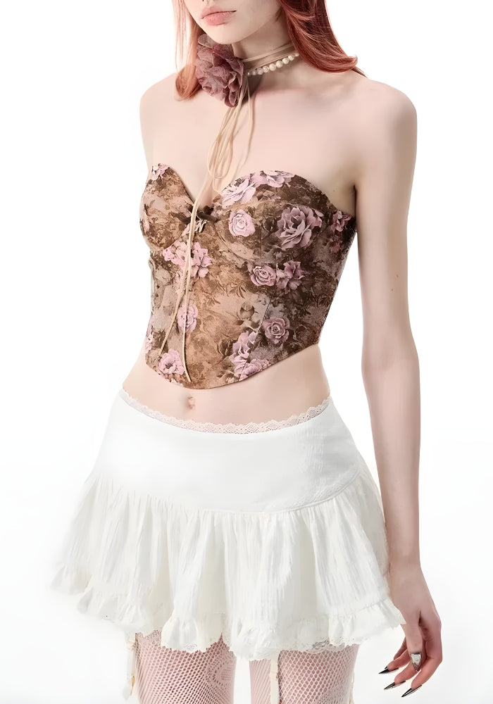 Coquette Ruffled Lace Mini Skirt Coquette Ruffled Lace Mini Skirt