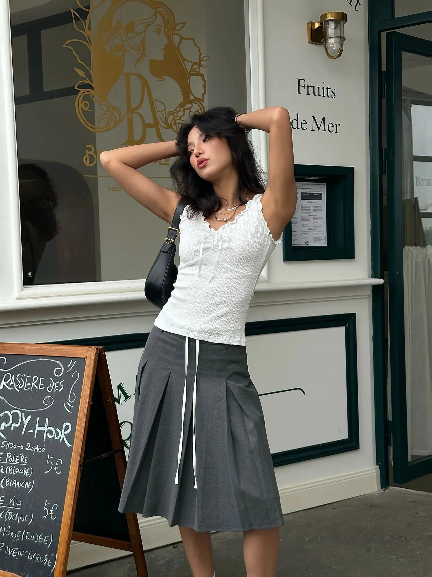 Coquette Tie Front Top Coquette Tie Front Top