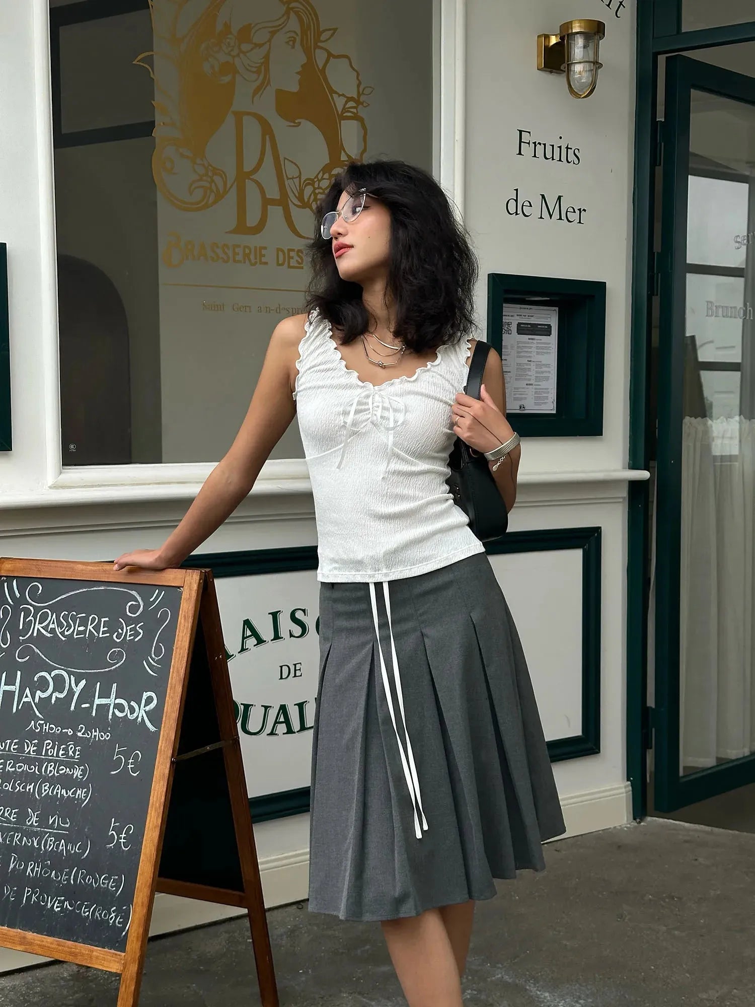 Coquette Tie Front Top Coquette Tie Front Top