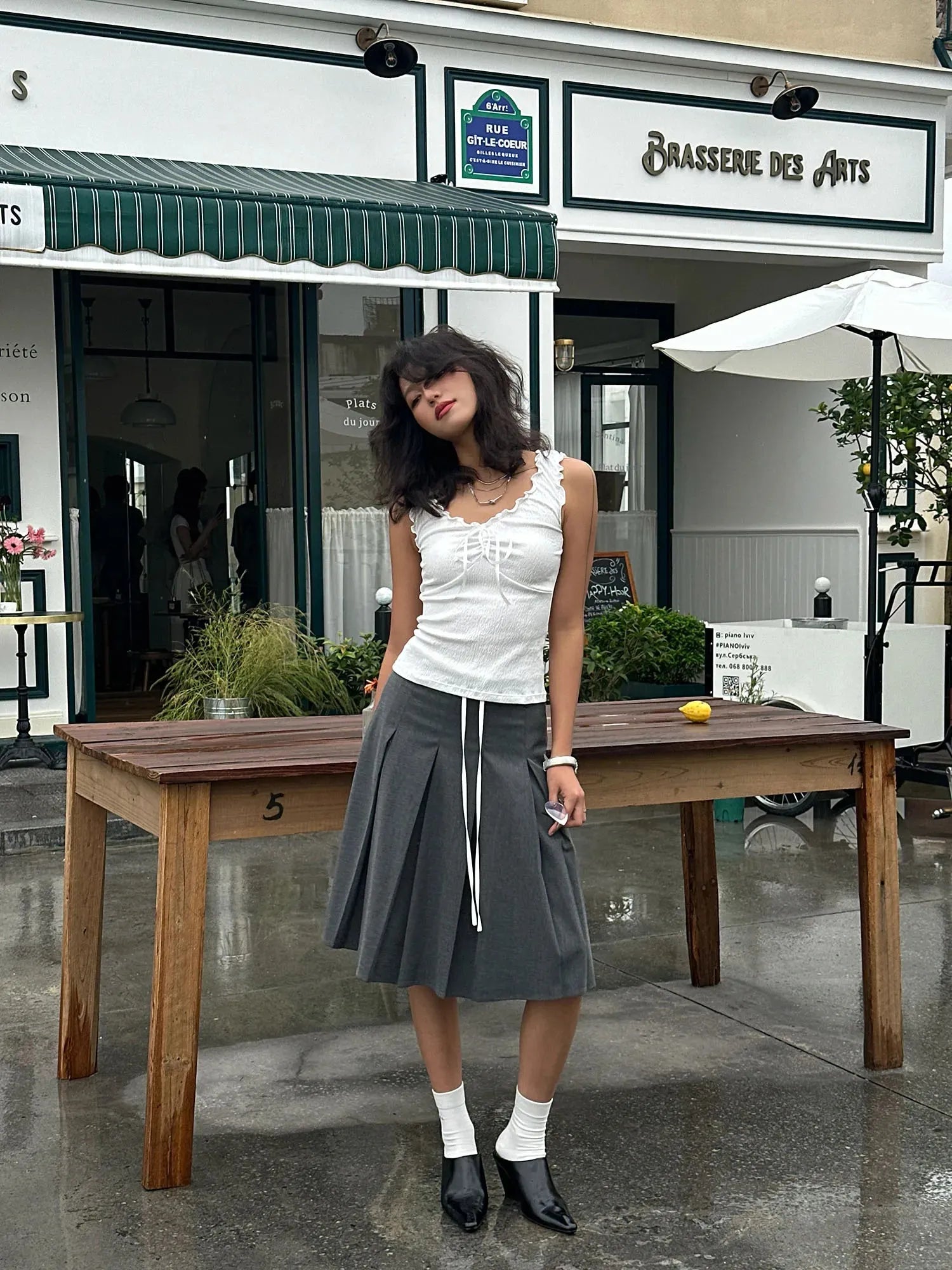 Coquette Tie Front Top Coquette Tie Front Top