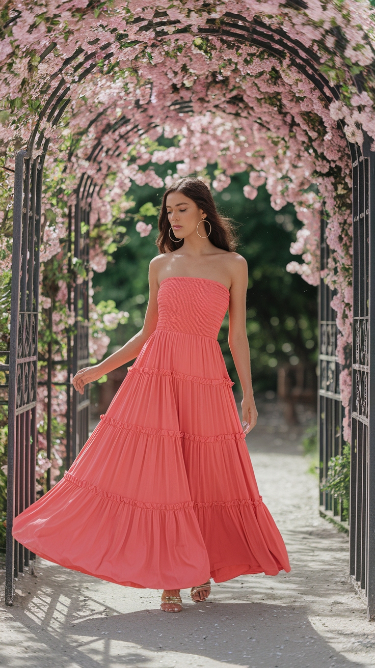 Coral Maxi Dresses Perfect for Warm Weather Events outfit idea