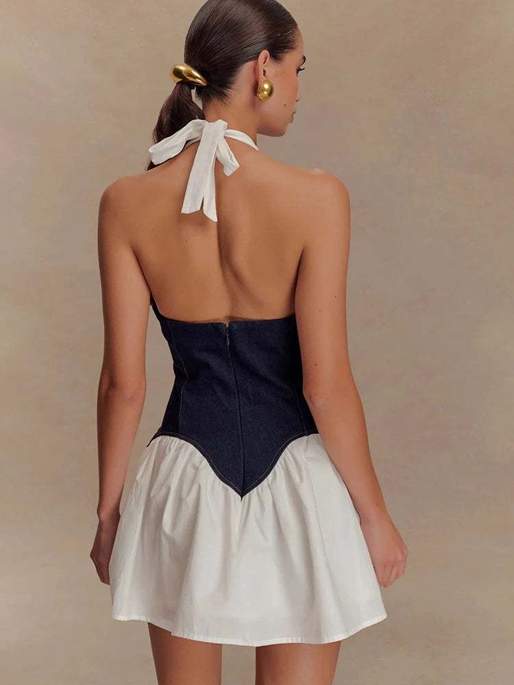 Corset Halter Mini Dress Corset Halter Mini Dress