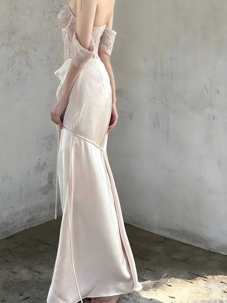 Corset Satin Maxi Dress Corset Satin Maxi Dress