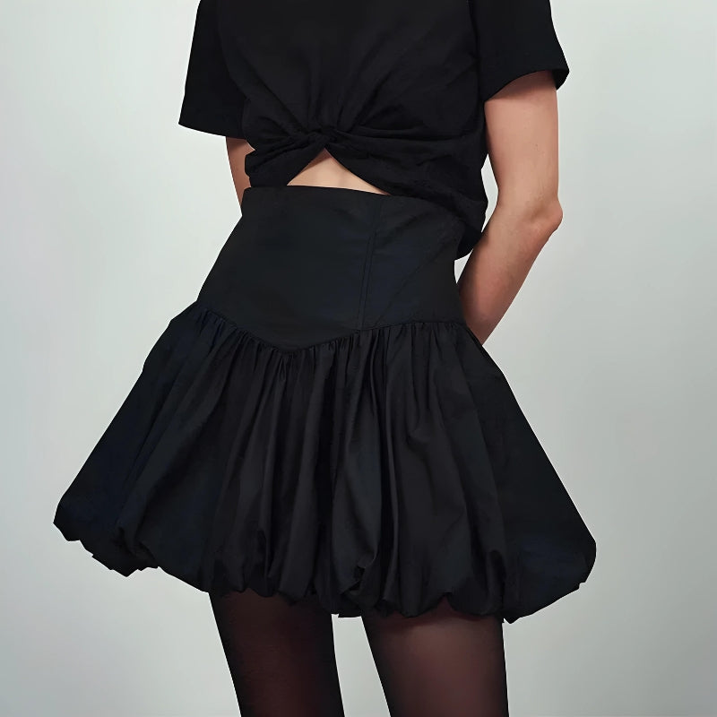 Corset Waist Bubble Mini Skirt Corset Waist Bubble Mini Skirt