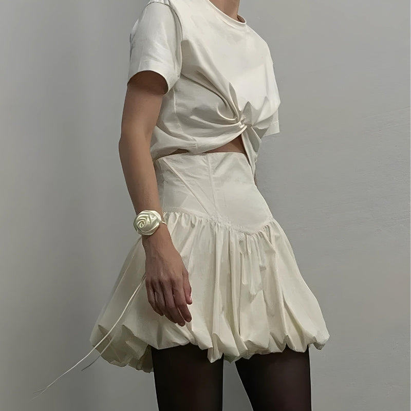 Corset Waist Bubble Mini Skirt Corset Waist Bubble Mini Skirt