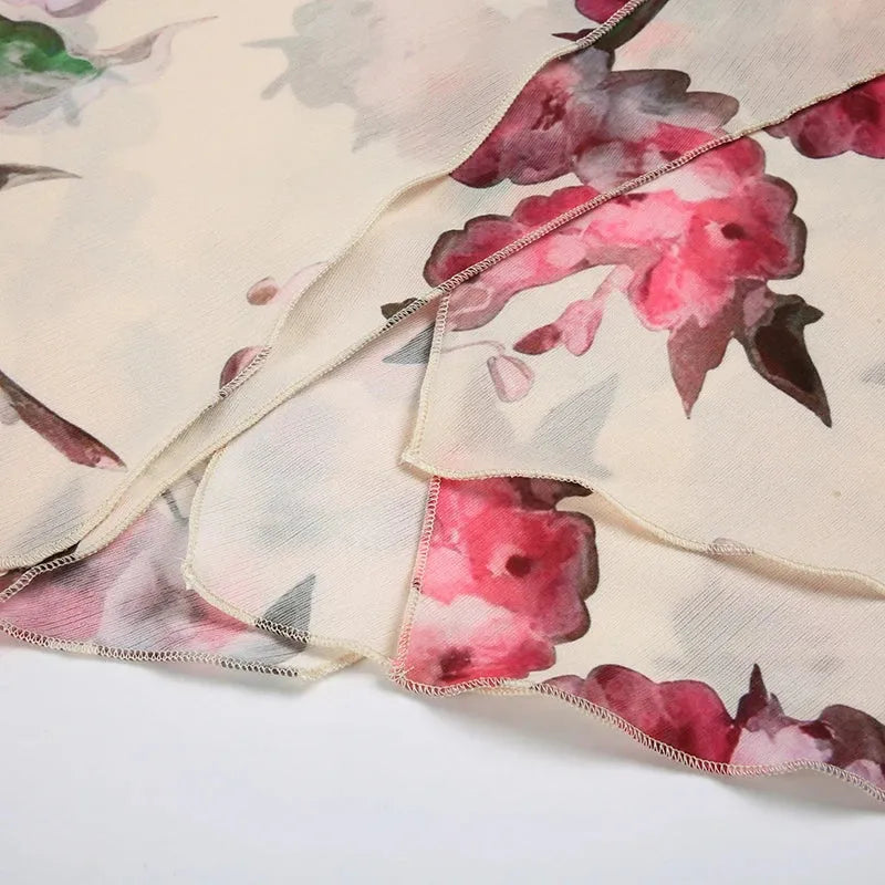 Cottagecore Floral Layered Midi Skirt Cottagecore Floral Layered Midi Skirt