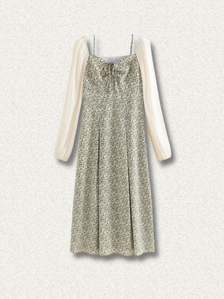 Cottagecore Shirt Sleeve Floral Midi Dress Cottagecore Shirt Sleeve Floral Midi Dress