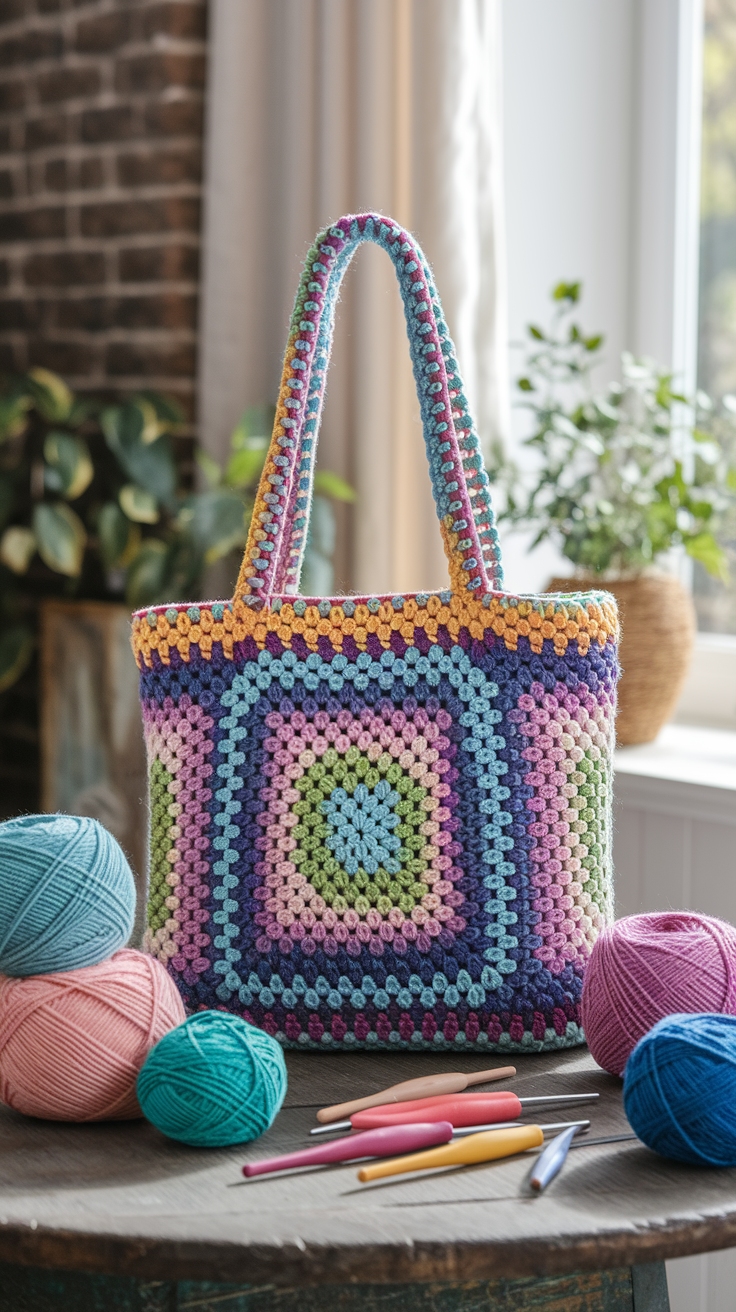 Charming Crochet Bag Granny Square Ideas to Try outfit idea