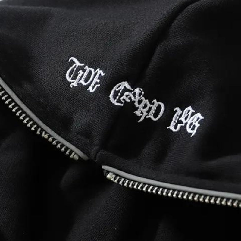 Cyberpunk Ghost Full Zip-Up Hoodie Cyberpunk Ghost Full Zip-Up Hoodie