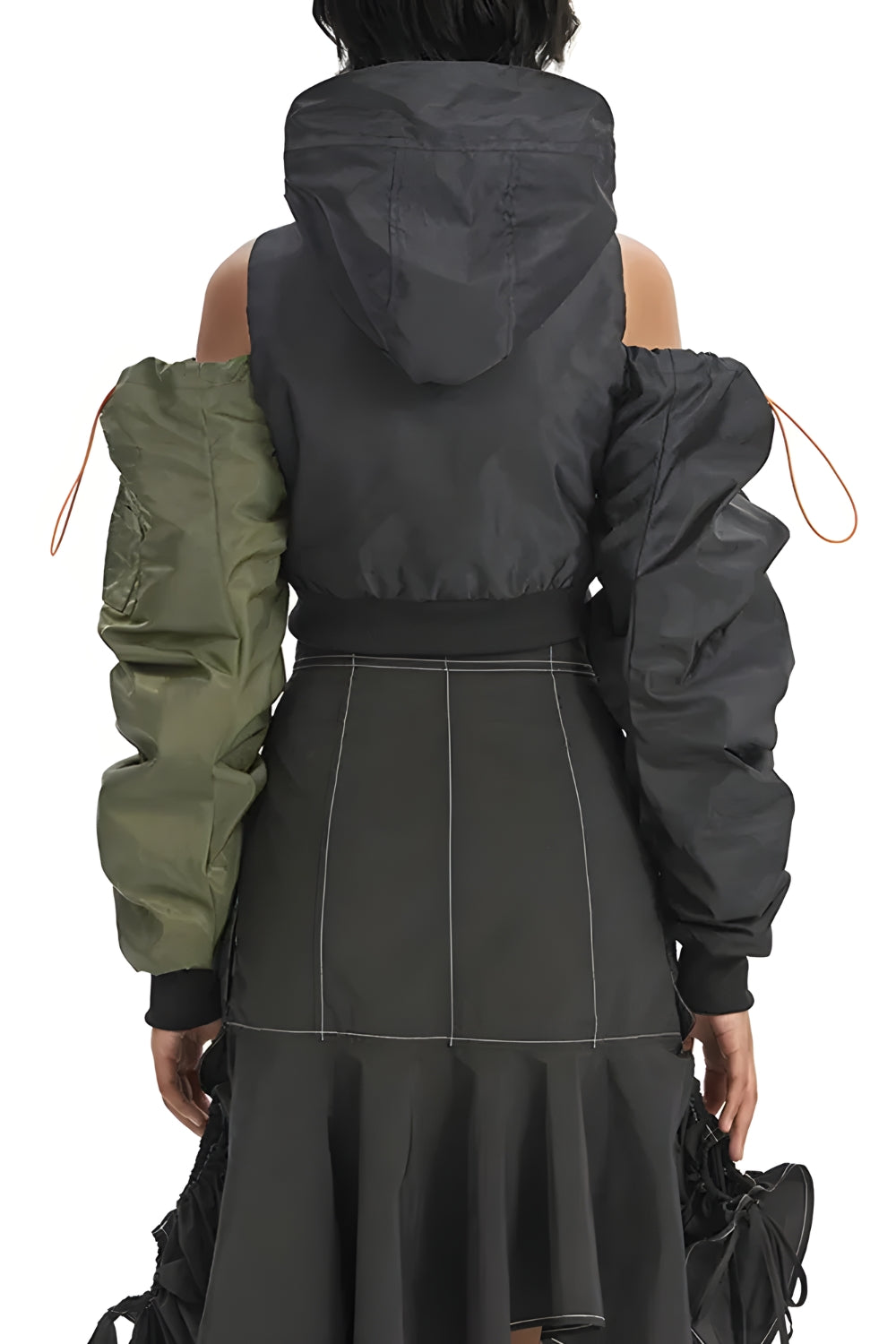 Cyberpunk Ruched Sleeve Puffer Jacket Cyberpunk Ruched Sleeve Puffer Jacket