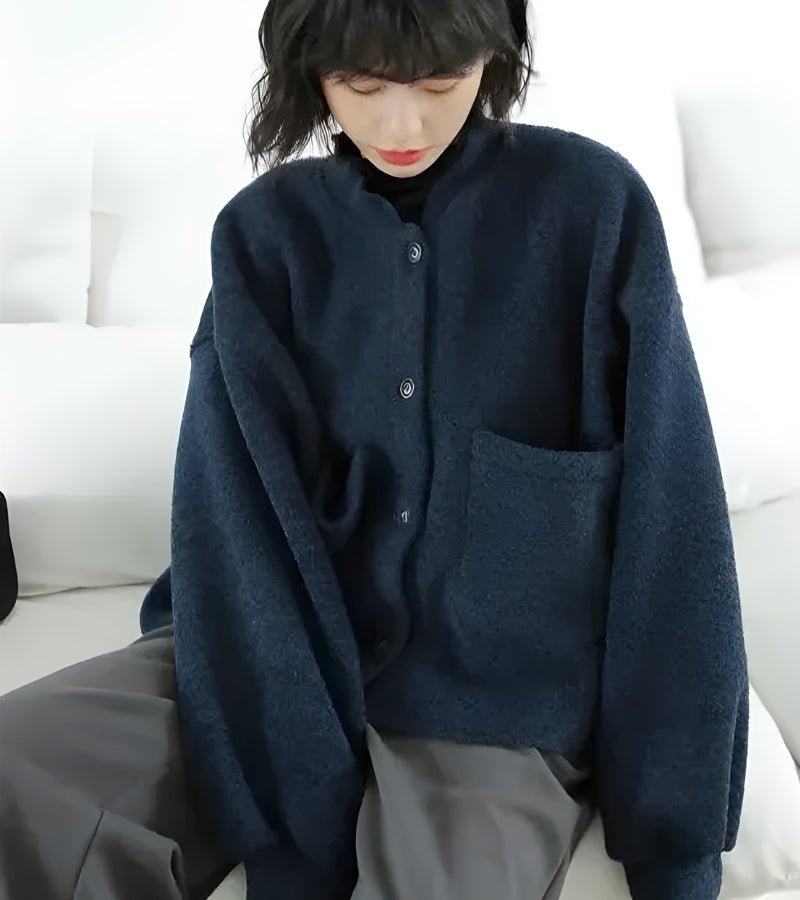 Dark Academia Button Up Pockets Cardigan Dark Academia Button Up Pockets Cardigan