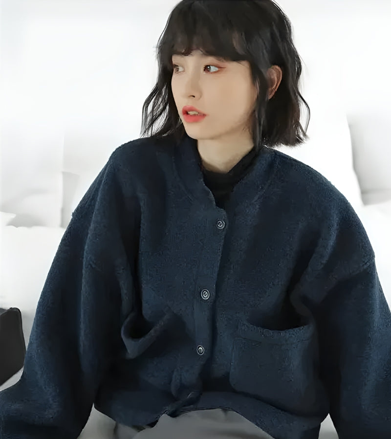 Dark Academia Button Up Pockets Cardigan Dark Academia Button Up Pockets Cardigan