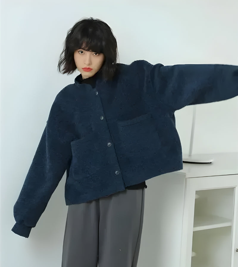 Dark Academia Button Up Pockets Cardigan Dark Academia Button Up Pockets Cardigan