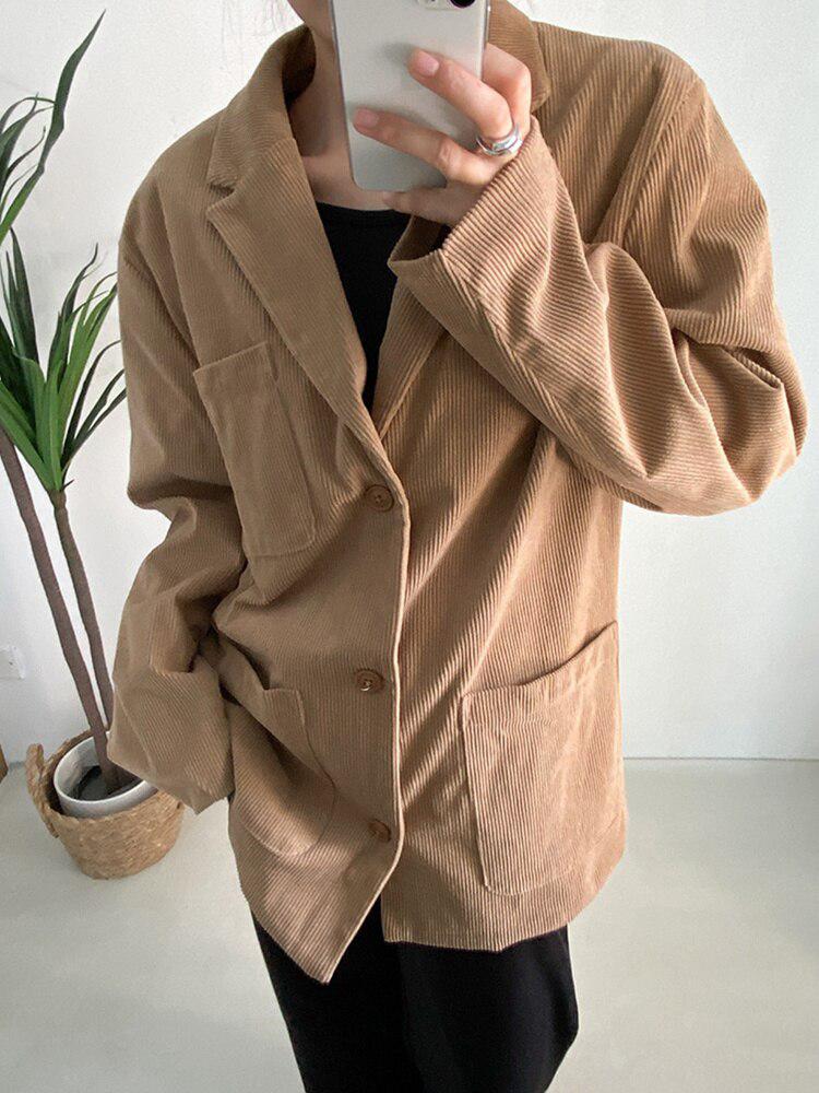 Dark Academia Corduroy Long Jacket Dark Academia Corduroy Long Jacket