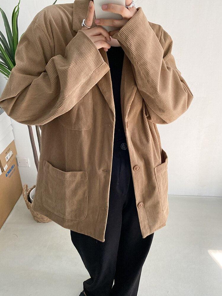 Dark Academia Corduroy Long Jacket Dark Academia Corduroy Long Jacket