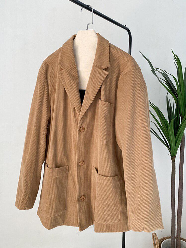 Dark Academia Corduroy Long Jacket Dark Academia Corduroy Long Jacket