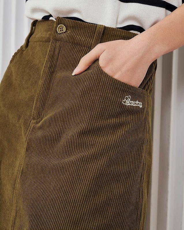 Dark Academia Corduroy Mini Skirt Dark Academia Corduroy Mini Skirt