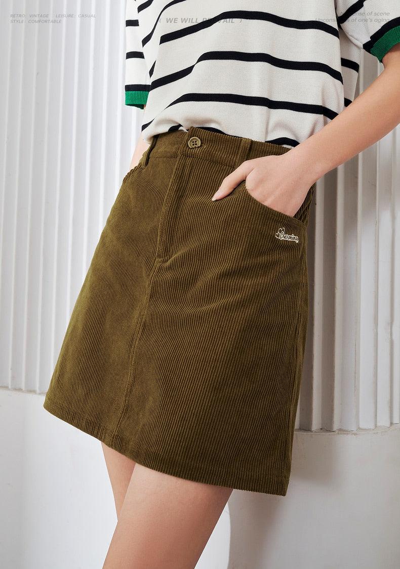 Dark Academia Corduroy Mini Skirt Dark Academia Corduroy Mini Skirt