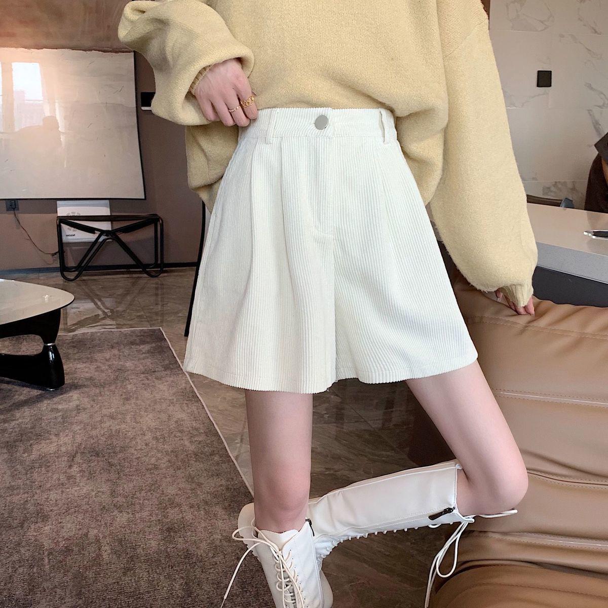 Dark Academia High Waist Corduroy Shorts Dark Academia High Waist Corduroy Shorts