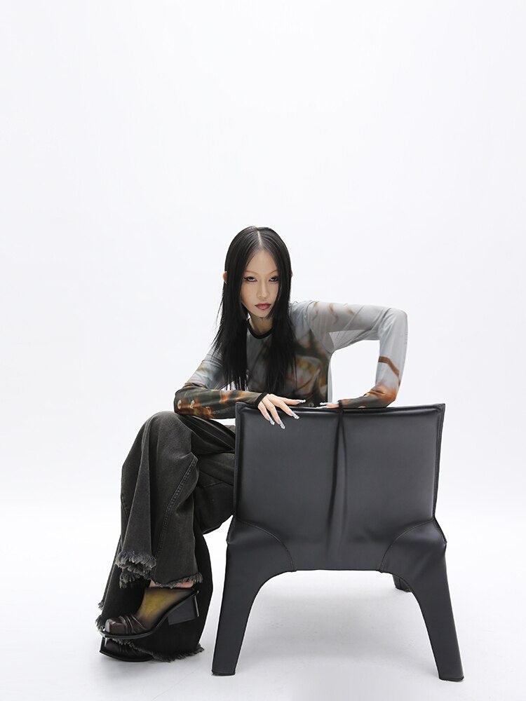 Dark Wash Distressed Wide Leg Jeans Dark Wash Distressed Wide Leg Jeans