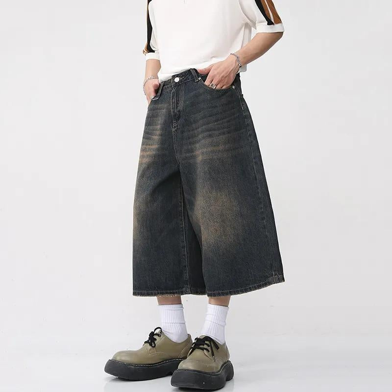 Dark Washed Jean Capri Shorts Dark Washed Jean Capri Shorts