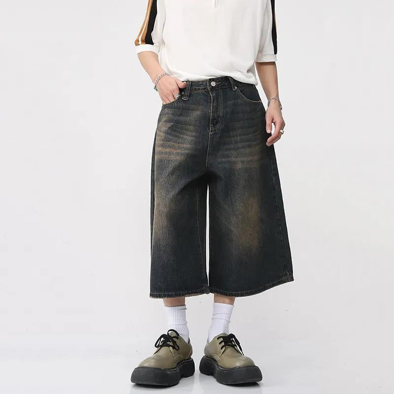 Dark Washed Jean Capri Shorts Dark Washed Jean Capri Shorts