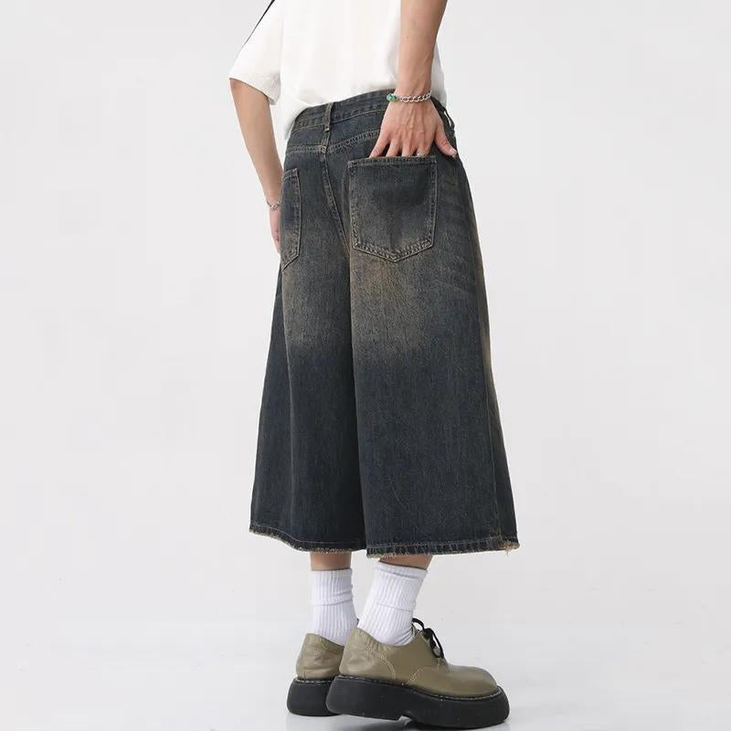 Dark Washed Jean Capri Shorts Dark Washed Jean Capri Shorts
