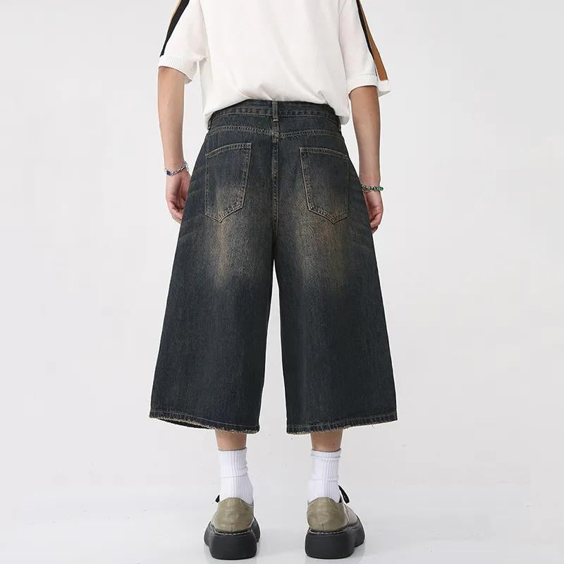 Dark Washed Jean Capri Shorts Dark Washed Jean Capri Shorts