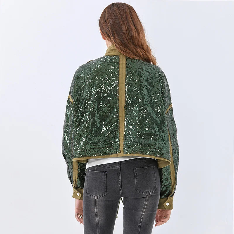 Disco Cowgirl Sequined Zip-Up Jacket Disco Cowgirl Sequined Zip-Up Jacket